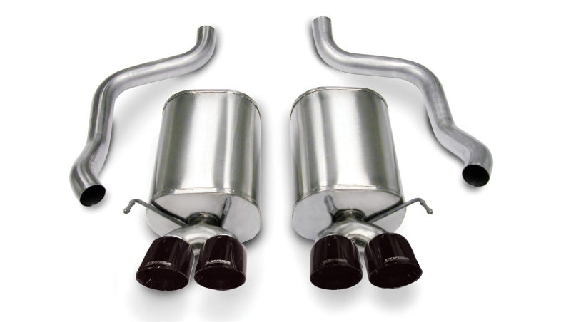 Corsa 05-08 Chevrolet Corvette C6 6.0L V8 Black Sport Axle-Back Exhaust - Eaton Motorsports