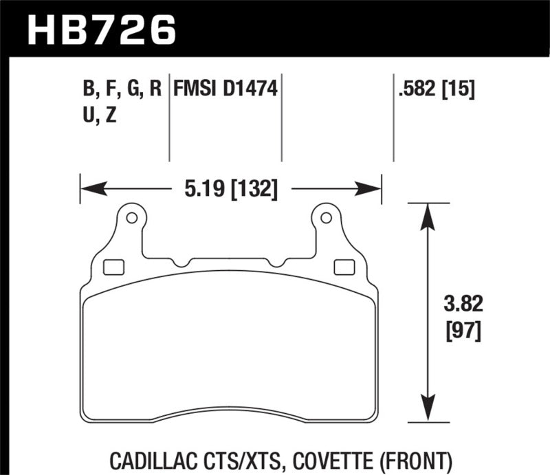 Hawk 10-17 Chevrolet Camaro HP+ Compound Front Brake Pads - Eaton Motorsports