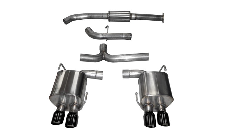 Corsa 2015 Subaru WRX Cat Back Exhaust, Black Quad 3.5in Tips *Sport* - Eaton Motorsports