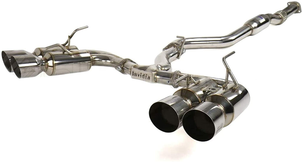 Invidia 08-14 Subaru WRX Hatchback Gemini/R400 Stainless Steel Tip Cat-back Exhaust - Eaton Motorsports
