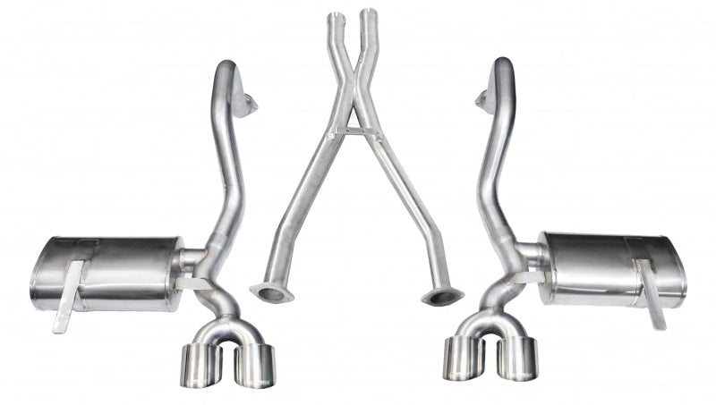 Corsa 97-04 Chevrolet Corvette C5 Z06 5.7L V8 Polished Xtreme Cat-Back + XO Exhaust - Eaton Motorsports