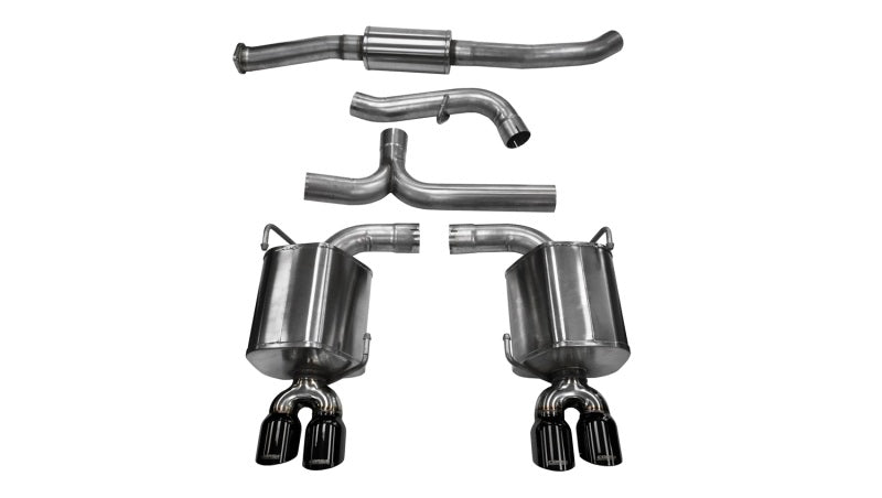Corsa 11-13 Subaru Impreza Sedan STI 2.5L Turbo Manual Black Sport Cat-Back Exhaust - Eaton Motorsports