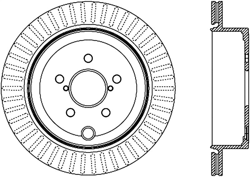 StopTech Power Slot 13 Scion FR-S / 13 Subaru BRZ Rear Right Cryo Slotted Rotor - Eaton Motorsports