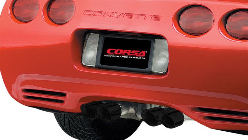Corsa 97-04 Chevrolet Corvette C5 Z06 5.7L V8 Black Xtreme Axle-Back Exhaust - Eaton Motorsports