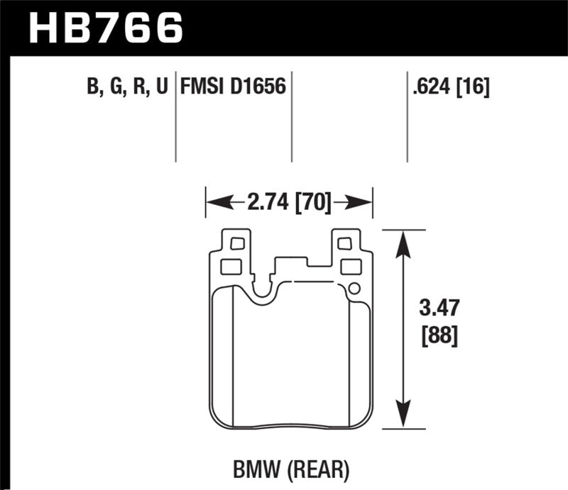 Hawk BMW M4 DTC-70 Race Rear Brake Pads - Eaton Motorsports