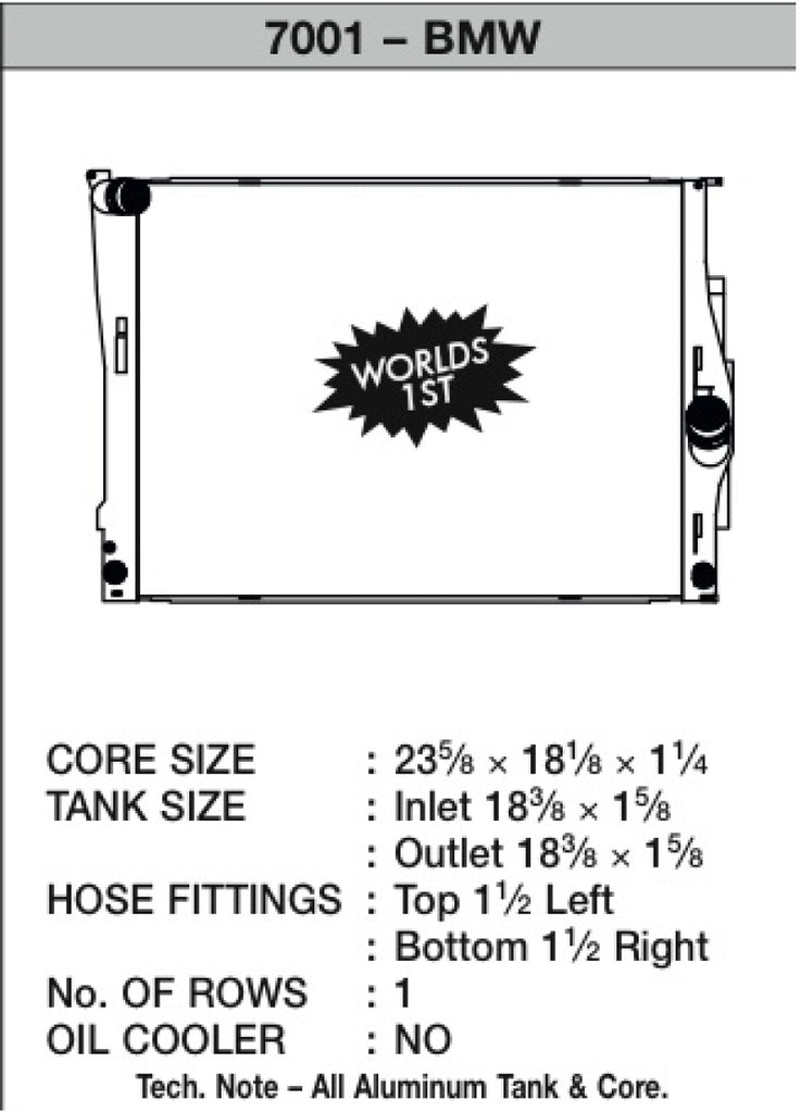 CSF 2006 BMW 325 / 07-09 BMW 328 / 06-10 BMW 330 / 09-10 BMW Z4 Radiator - Eaton Motorsports