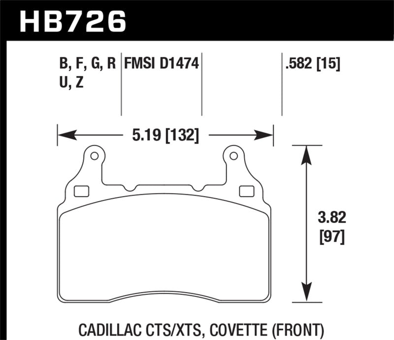 Hawk 10-17 Chevrolet Camaro HP+ Compound Front Brake Pads - Eaton Motorsports