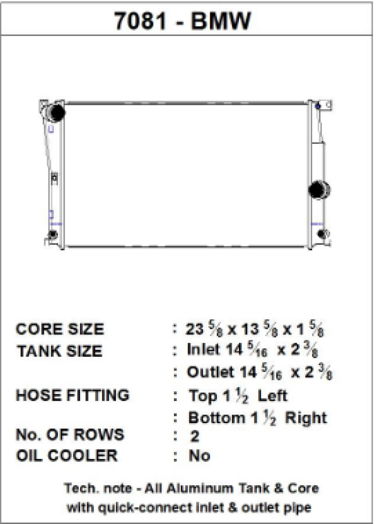 CSF BMW 2 Seires (F22/F23) / BMW 3 Series (F30/F31/F34) / BMW 4 Series (F32/F33/F36) A/T Radiator - Eaton Motorsports