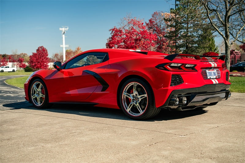 Corsa 20-23 Chevrolet Corvette C8 RWD 3in Delete 4 Valve Cat-Back w/NPP w/4.5in CF Polished Tips - Eaton Motorsports