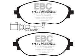 EBC 14-20 Audi S3 2.0 Turbo Redstuff Front Brake Pads - Eaton Motorsports