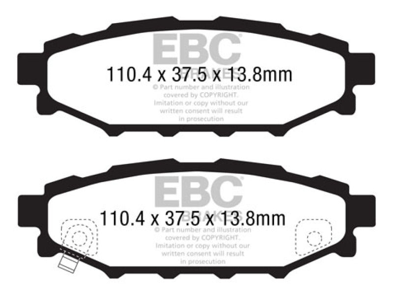 EBC 08-10 Subaru Impreza 2.5 Bluestuff Rear Brake Pads - Eaton Motorsports