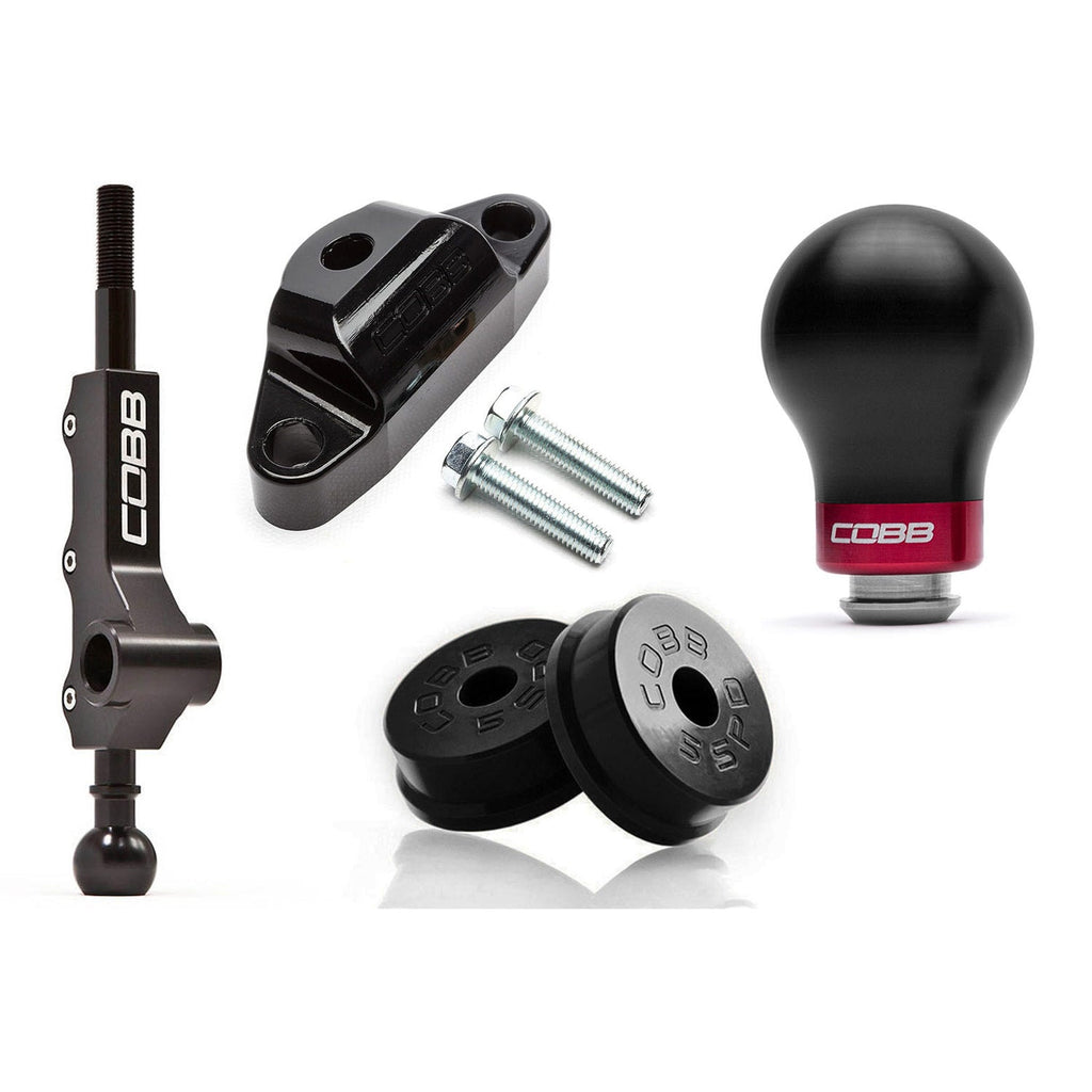 Cobb 08+ Subaru WRX / 05-09 LGT / 06-08 FXT 5MT Stg1+ Drivetrain Pkg (Weighted Knob) - Black