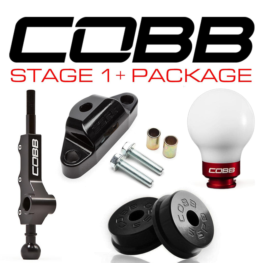 Cobb 02-07 Subaru WRX 5MT Stg 1+ Drivetrain Pkg w/Tall Shifter (Tall Weighted Knob) - White