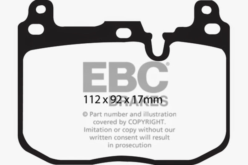 EBC 14+ BMW i8 1.5 Turbo/Electric Yellowstuff Front Brake Pads - Eaton Motorsports