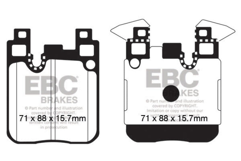 EBC 14+ BMW M3 3.0 Twin Turbo (F80) Redstuff Rear Brake Pads - Eaton Motorsports