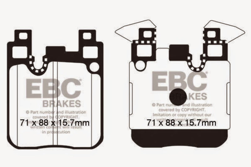 EBC 14+ BMW M3 3.0 Twin Turbo (F80) Yellowstuff Rear Brake Pads - Eaton Motorsports