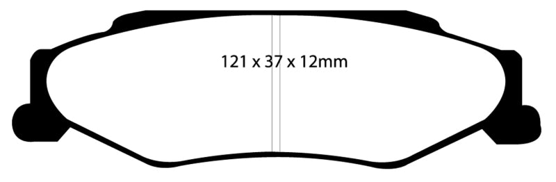 EBC 03-04 Cadillac XLR 4.6 Bluestuff Rear Brake Pads - Eaton Motorsports
