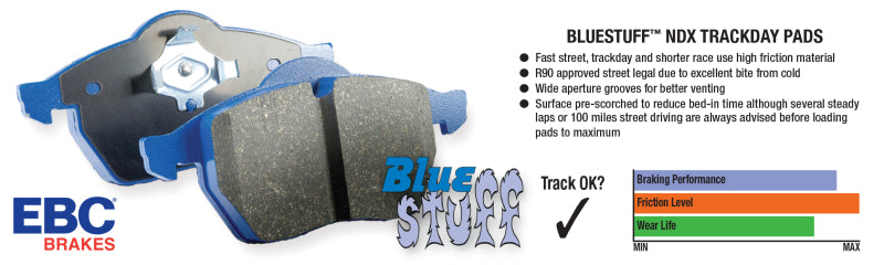 EBC 08-10 BMW M3 4.0 (E90) Bluestuff Front Brake Pads - Eaton Motorsports