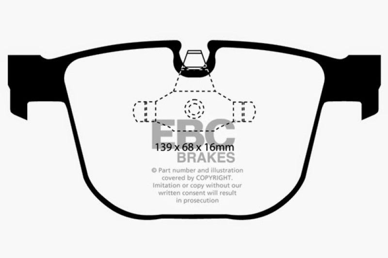 EBC 08-10 BMW M3 4.0 (E90) Yellowstuff Rear Brake Pads - Eaton Motorsports