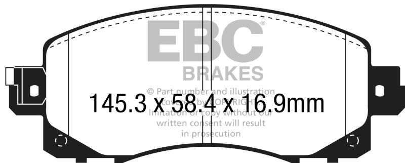 EBC 2018+ Subaru Crosstrek Yellowstuff Front Brake Pads - Eaton Motorsports