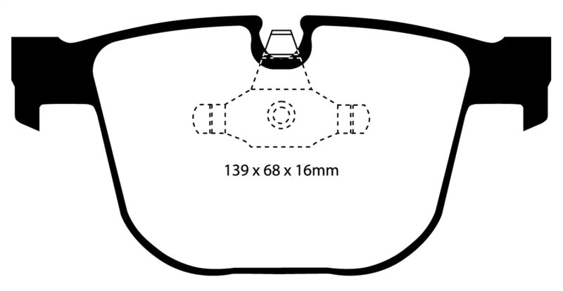 EBC 08-10 BMW M3 4.0 (E90) Yellowstuff Rear Brake Pads - Eaton Motorsports