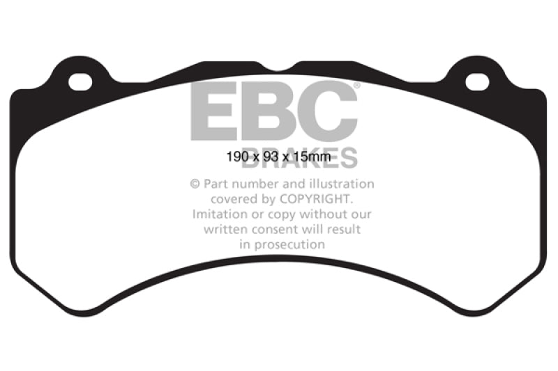 EBC 16+ Cadillac ATS-V 3.6 Twin Turbo Yellowstuff Front Brake Pads - Eaton Motorsports