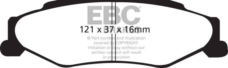 EBC 03-04 Cadillac XLR 4.6 Redstuff Rear Brake Pads - Eaton Motorsports