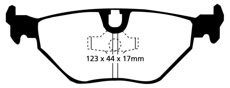 EBC 87-91 BMW M3 2.3 (E30) Yellowstuff Rear Brake Pads - Eaton Motorsports