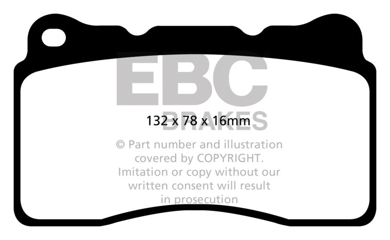 EBC 2016+ Cadillac CT6 2.0L Turbo Redstuff Front Brake Pads - Eaton Motorsports