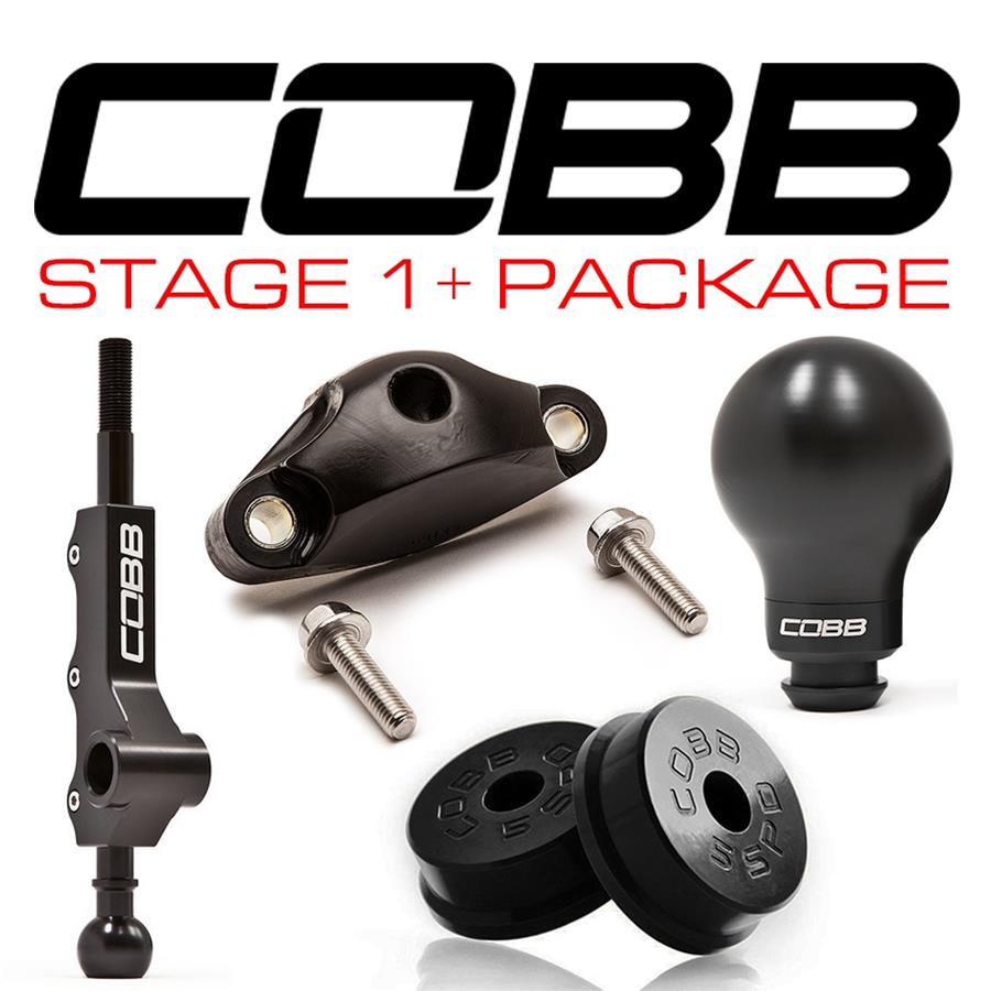 Cobb 02-07 Subaru WRX 5MT w/Factory Short Shift Stg 1+ Drivetrain Pkg (Weighted Knob) - Blk