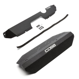 Cobb 15-20 Subaru STI Radiator Shroud + Alternator Cover Package - Wrinkle Black - Eaton Motorsports