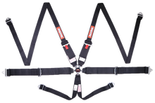 Load image into Gallery viewer, RaceQuip Black SFI CAMLOCK 6pt PU Lap HNR Seat Belt