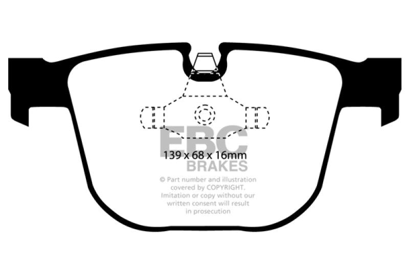 EBC 08-10 BMW M3 4.0 (E90) Yellowstuff Rear Brake Pads - Eaton Motorsports