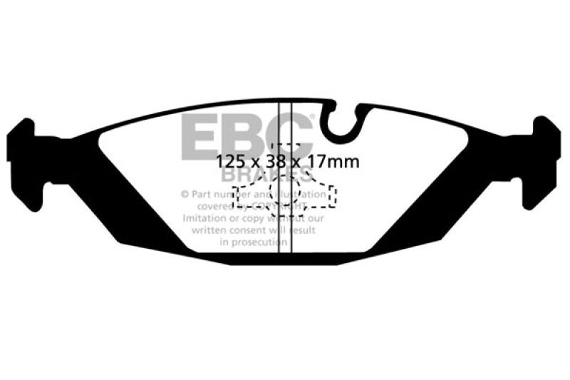 EBC 87-88 BMW M5 3.5 (E28) Redstuff Rear Brake Pads - Eaton Motorsports