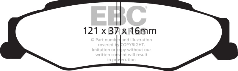 EBC 03-04 Cadillac XLR 4.6 Bluestuff Rear Brake Pads - Eaton Motorsports