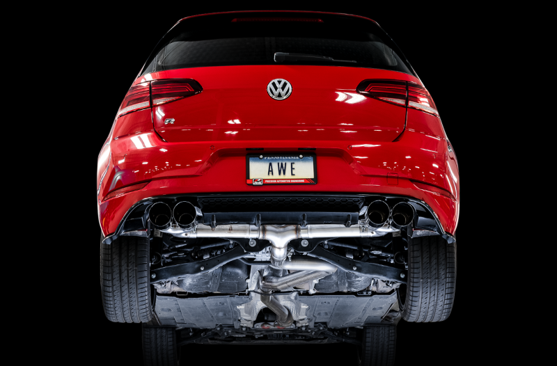 AWE Tuning 15-17 Volkswagen Golf R MK7 Track Edition Exhaust - Diamond Black Tips (102mm) - Eaton Motorsports