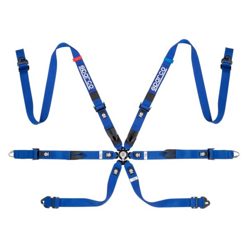 Sparco Belt Prime H7 6 Point 2in Blue Harness - Eaton Motorsports