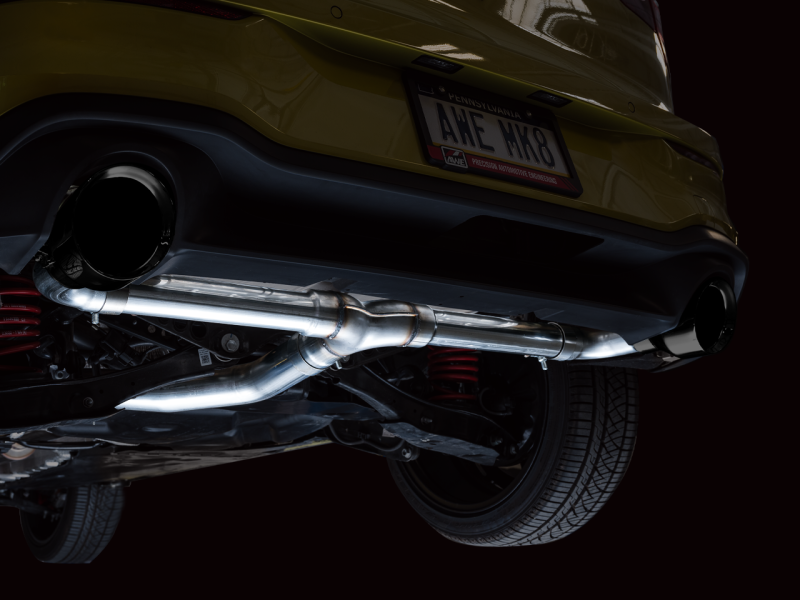 AWE 2022 VW GTI MK8  Track Edition Exhaust - Diamond Black Tips - Eaton Motorsports