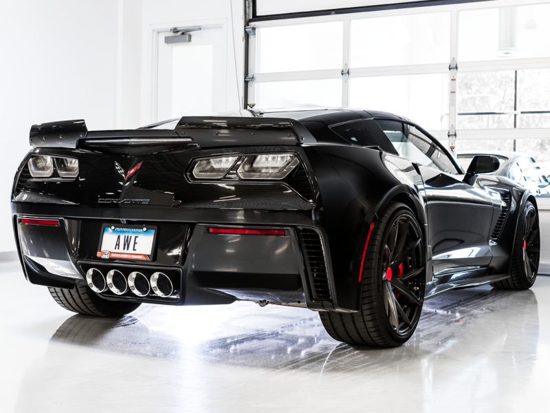 AWE Tuning 14-19 Chevy Corvette C7 Z06/ZR1 (w/o AFM) Track Edition Axle-Back Exhaust w/Chrome Tips - Eaton Motorsports