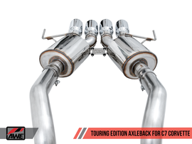 AWE Tuning 14-19 Chevy Corvette C7 Z06/ZR1 (w/o AFM) Touring Edition Axle-Back Exhaust w/Chrome Tips - Eaton Motorsports