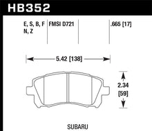Load image into Gallery viewer, Hawk 1998-2/2002 Subaru Forester L (w/Rear Drum Brakes) High Perf. Street 5.0 Front Brake Pads - Eaton Motorsports