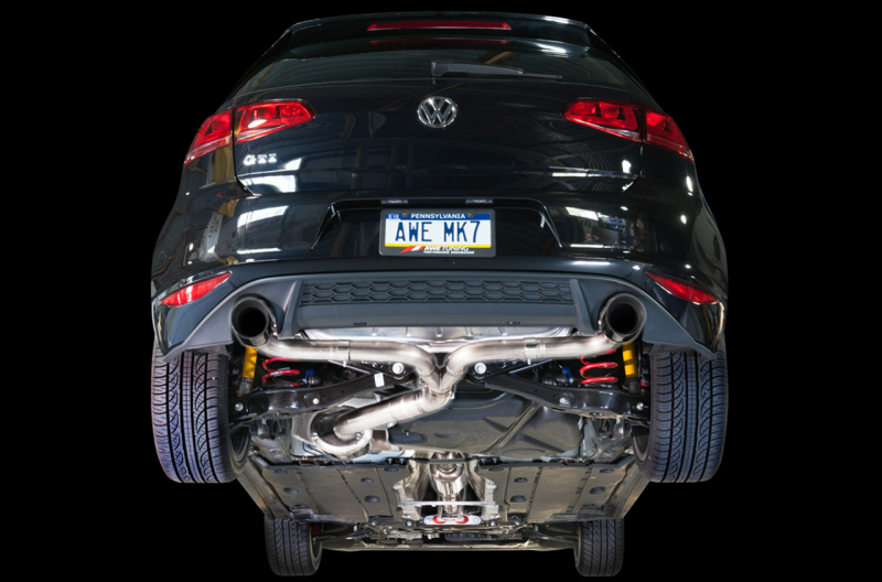 AWE Tuning VW MK7 GTI Touring Edition Exhaust - Chrome Silver Tips - Eaton Motorsports