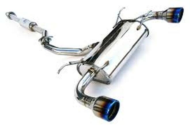 Invidia Subaru BRZ / Scion FRS Q300 w/ Rolled Titanium Tips Cat- Back Exhaust (Blue Edge) - Eaton Motorsports