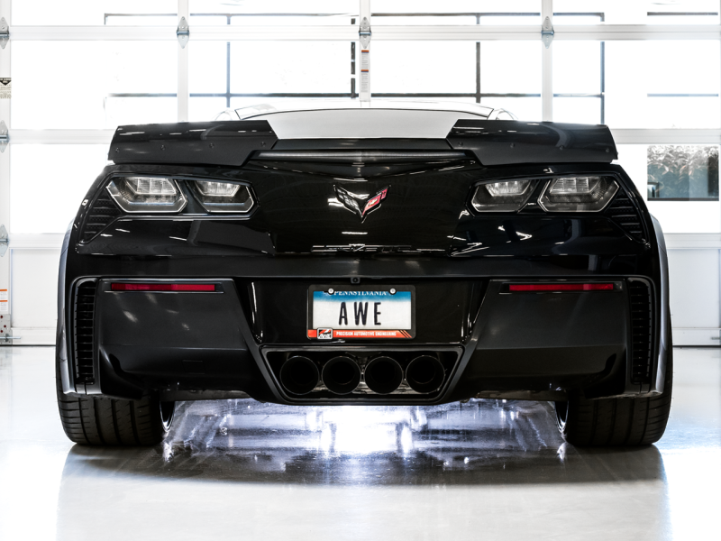 AWE Tuning 14-19 Chevy Corvette C7 Z06/ZR1 Track Edition Axle-Back Exhaust w/Black Tips - Eaton Motorsports