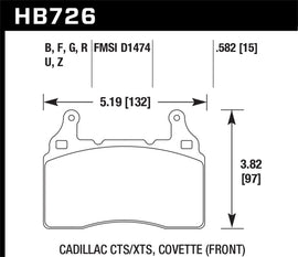 Hawk 10-17 Chevrolet Camaro HP+ Compound Front Brake Pads - Eaton Motorsports