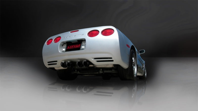 Corsa 97-04 Chevrolet Corvette C5 Z06 5.7L V8 Black Sport Axle-Back Exhaust - Eaton Motorsports