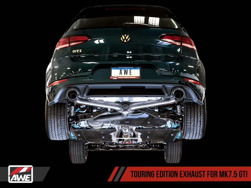 AWE Tuning Volkswagen GTI MK7.5 2.0T Touring Edition Exhaust w/Diamond Black Tips 102mm - Eaton Motorsports