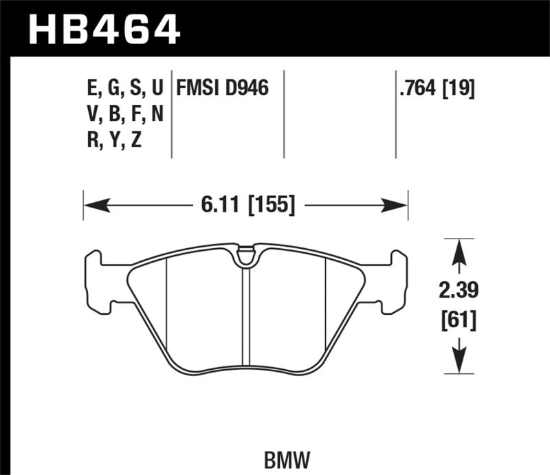 Hawk 01-06 BMW 330Ci / 01-05 330i/330Xi / 01-06 M3 Blue 9012 Front Race Brake Pads - Eaton Motorsports