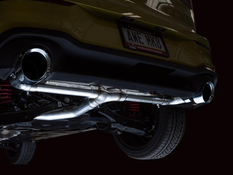 AWE 2022 VW GTI MK8  Track Edition Exhaust - Chrome Silver Tips - Eaton Motorsports