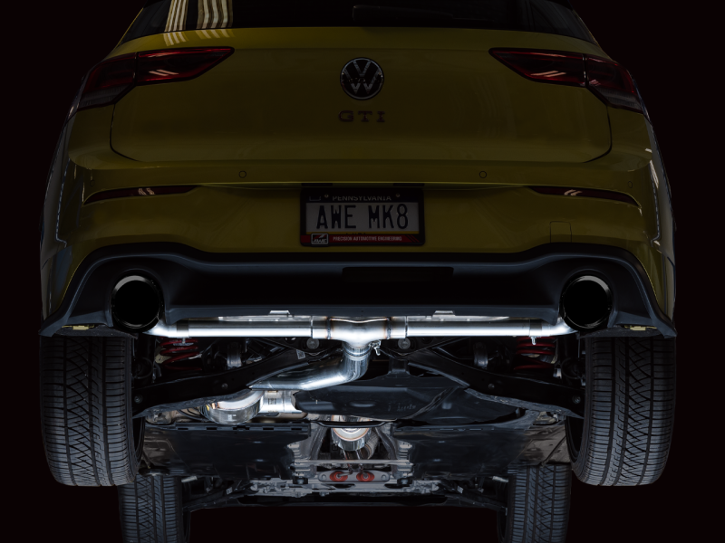 AWE 2022 VW GTI MK8 Touring Edition Exhaust - Diamond Black Tips - Eaton Motorsports